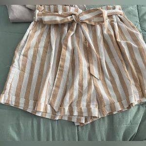 Dress shorts (tan and white)